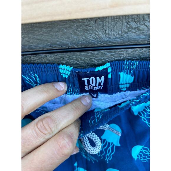 Tom & Teddy Australian swim trunks for boys.  Jellyfish print. Sz‎ 7/8 - Picture 4 of 5